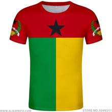 Load image into Gallery viewer, GUINEA BISSAU t shirt diy free custom name number gnb t-shirt nation flag country gw republic guinee college print photo clothes
